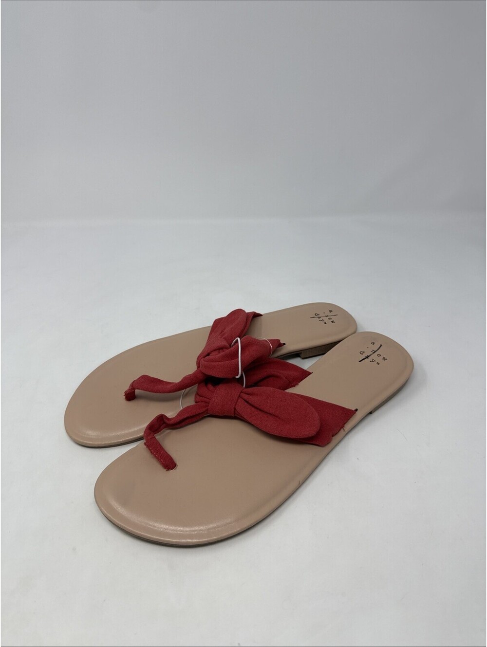 A New Day Womens Coral Hannah Thong Bow Flip Flop Sandals Size 10
